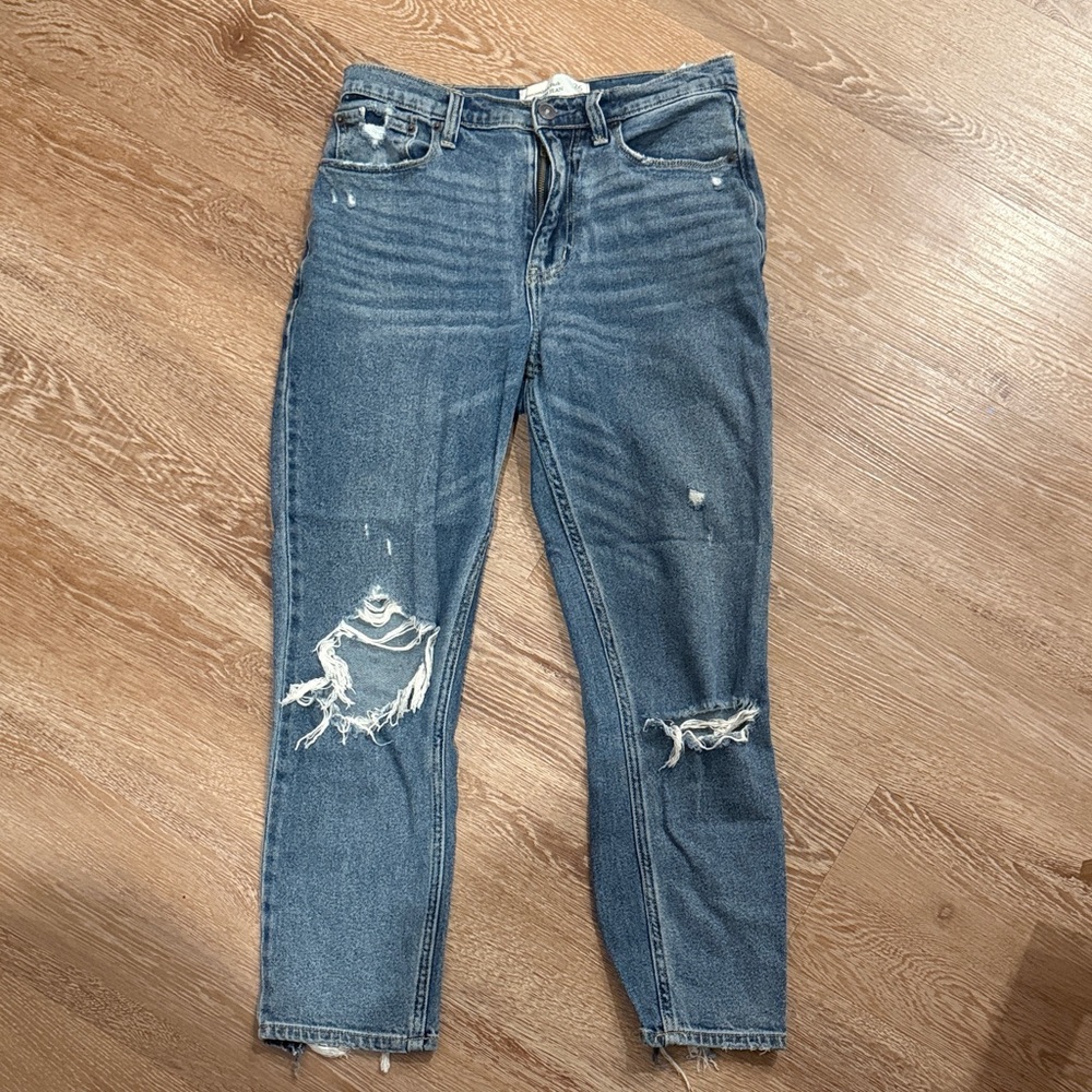 Abercrombie & Fitch Blue Distressed Jeans